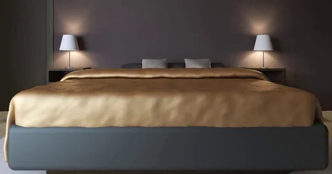 4k. interior of modern bedroom. 스톡 동영상 73259737
