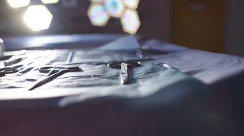 4K Interior view of empty operating theater in modern hospital. No people. Stock Footage 63096119