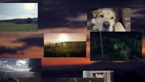 4K Intro. seamless grid creation with company logo. Corporate presentation Stock After Effects