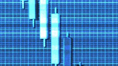 4K Inverted Head and Shoulders Sci-Fi Stock Chart Pattern 2 Stock Footage 107138478