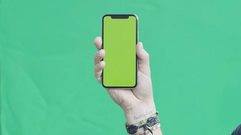 4K IPHONE X BROADCAST QUALITY CHROMA PLATE 1 Stock Footage 110556664
