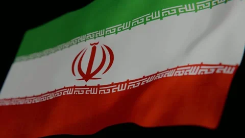 4K Iran Flag 16s Video stock 344799048