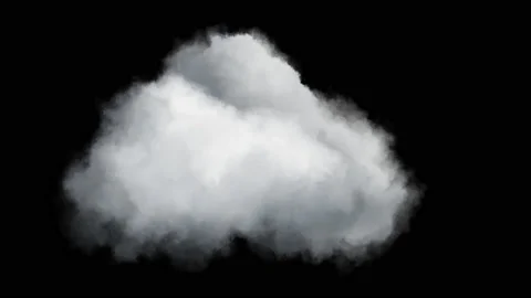 4k isolated cloud on transparent background,, ready for compositing Video stock 125403169