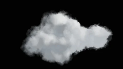 4k isolated cloud on transparent background,, ready for compositing Video stock 125403632