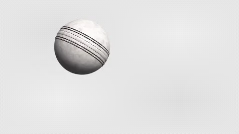 4k Isolated White Cricket Leather Ball Corner Slow Motion Animation Video Video stock 331971023