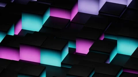 4K Isometric minimalistic abstract background with illuminated disco lights Vidéo 239448836