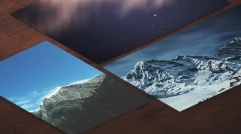 4K - Isometric painting frame picture on table Video stock 62747341