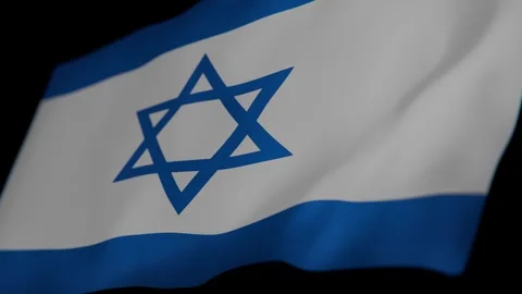4K Israel Flag 16s Video stock 344810186