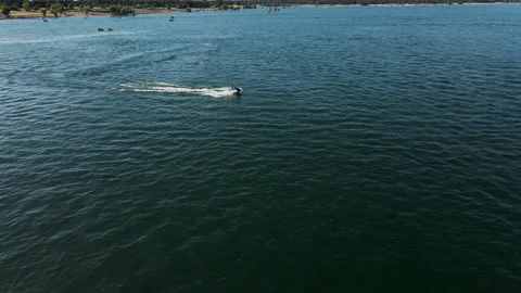 4K Jet ski run over lake Stock Footage 134667353