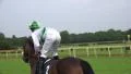 4k Jockey with racing horse riding to the start boxes 4k or 4k+ Resolution