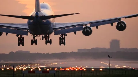 4K Jumbojet close up in the morning Stock Footage 51093690