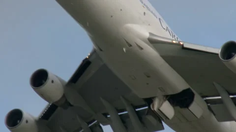 4K Jumbojet Take-off close up Stock Footage 34855153