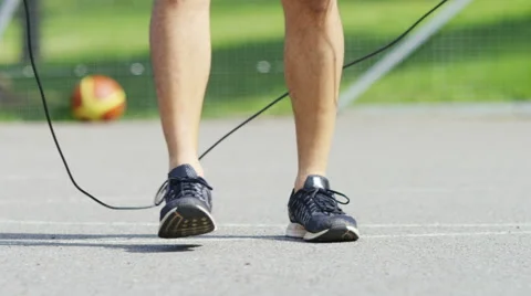 4K Jump roping, in slow motion Video stock 64836221