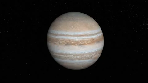 4k Jupiter in space, Dark space Background, Interstellar with Jupiter, Stock Footage 199205713