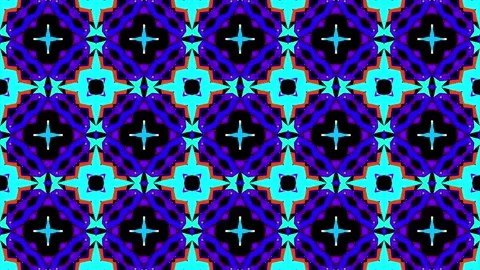 4K kaleidoscope motion seamless patterns Stock Footage 256925568