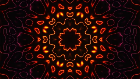 4K Kaleidoscope Seamless Loop - Glowing Color Gradients | Relaxing Motion Stock Footage 304250317