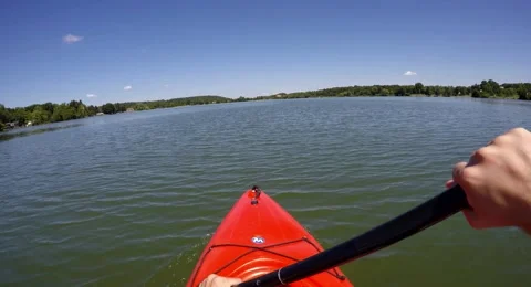4K Kayaking Rowing POV Stockbeeldmateriaal 53533250