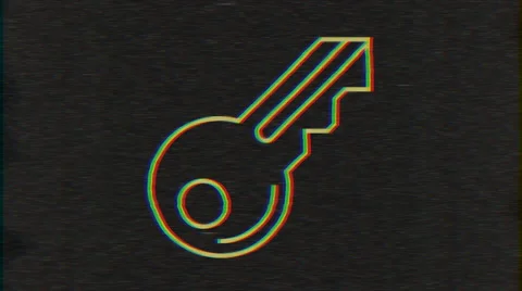 4k - key logo Vhs effect with distortion Stock Footage 63118117