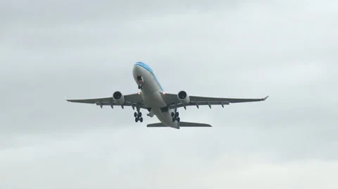 4K KLM Jet  Stock Footage 35004095