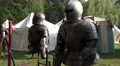 4k Knight's armor dolly at medieval pageant event 4k or 4k+ Resolution