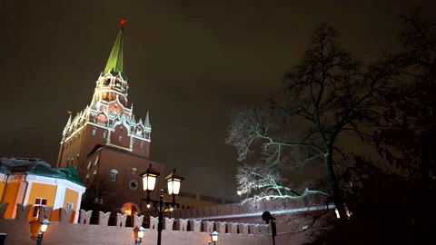 4K Kremlin tower Red Square  Stock Footage 227122746
