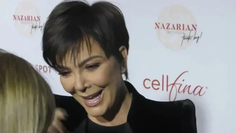 4K Kris Jenner STOCK CLIP 04 BROLL INTERVIEW At Nazarian Institute Think Big Stock Footage 192568958
