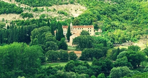 4K Krka Monastery Stock Footage 41712142