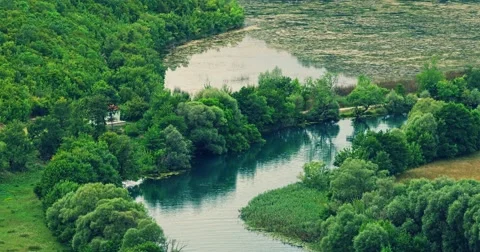 4K Krka river flow Stock Footage 41712388