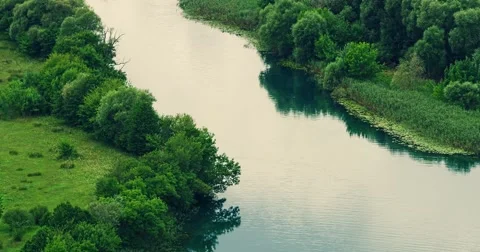 4K Krka river flow Stock Footage 41713310