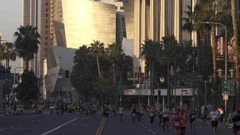 4K LA Marathon Stock Footage 76221997