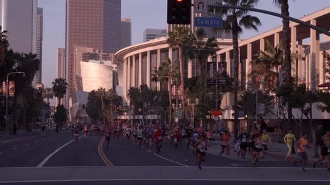 4K LA Marathon Stock Footage 76222058