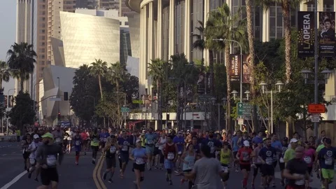 4K LA Marathon Stock Footage 76222089