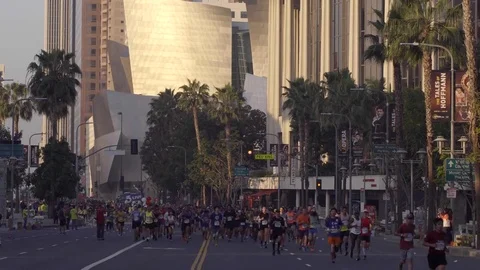 4K LA Marathon Stock Footage 76222109