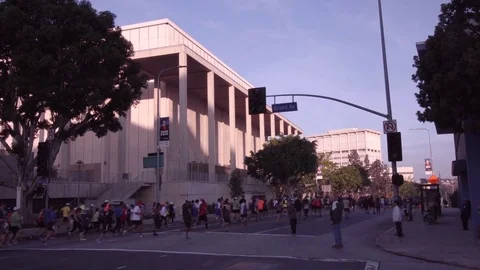 4K LA Marathon Stock Footage 76222150