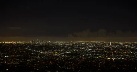 4K LA @ NIGHT Stock Footage 37611016