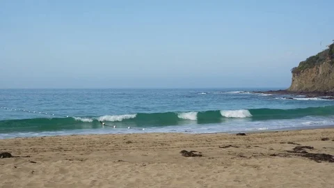 4K Laguna Beach - Beautiful Emerald Bay Stock Footage 77449855