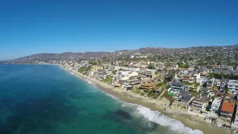 4K Laguna Beach - Main Beach Stock Footage 69235536