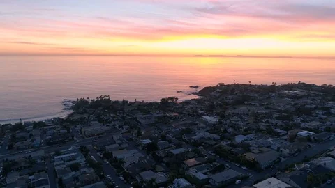 4K Laguna Beach Sunset Stock Footage 70373889