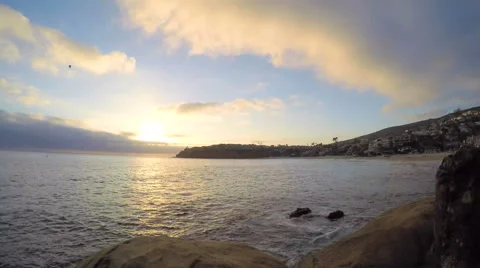 4K Laguna Beach - Sunset Time Lapse Stock Footage 67168046