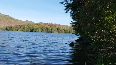 4K - Lake with mountain in background Video stock 42307952