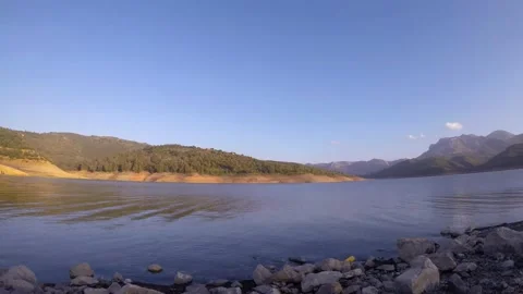 4k Lake time lapse in the evening Stock Footage 155242742