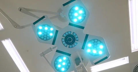 4K - A lamp in an operating room Stock Footage 88050392