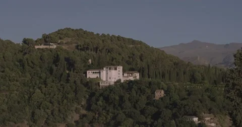 4k landscape of Spain, Granada of a nice villa at summer in slow motion Stock Footage 54200973