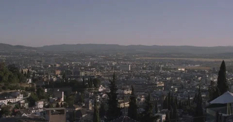 4k landscape of Spain, Granada at summer in slow motion Stock Footage 54198715