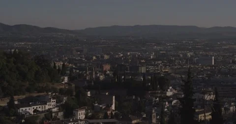 4k landscape of Spain, Granada at summer in slow motion Stock Footage 54201196