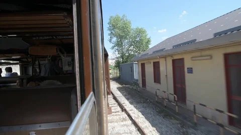 4K landscape through the window of moving train Stock Footage 90811011