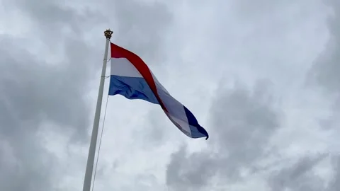 4K landscape video of the Dutch flag moving Stock Footage 320177085