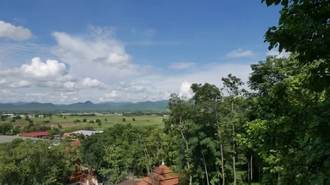 4K Landscapes Sky cloud Mountain Panning Cameras Stock Footage 77154425