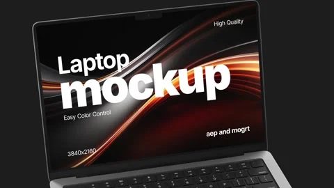 4K Laptop Mockup Stock After Effects