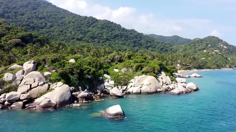 4k Large river flows through a rocky landscape in Iceland. Clear turquoise glaci Stock Footage 275651410